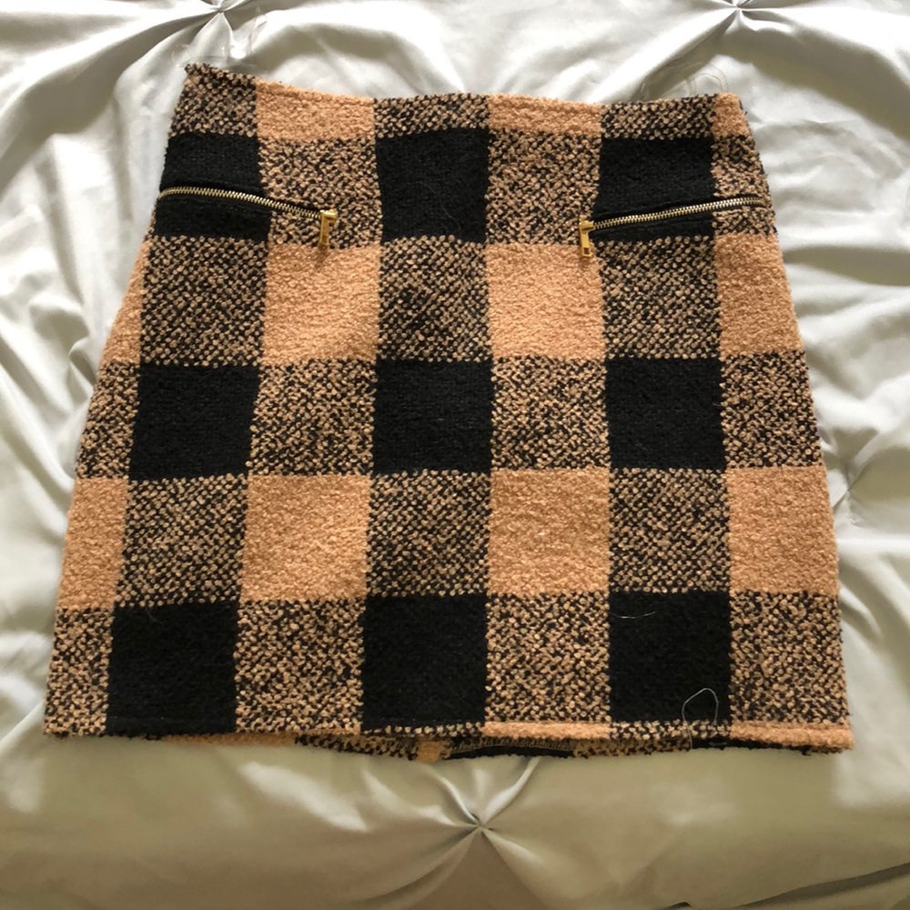 Plaid mini skirt